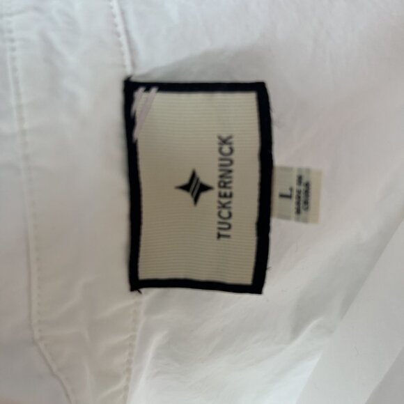 Tuckernuck White Cotton Poplin Callahan Shirt Dress Size Large - Picture 7 of 7